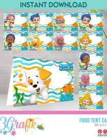 Bubble Guppies Food Tent Cards Printable