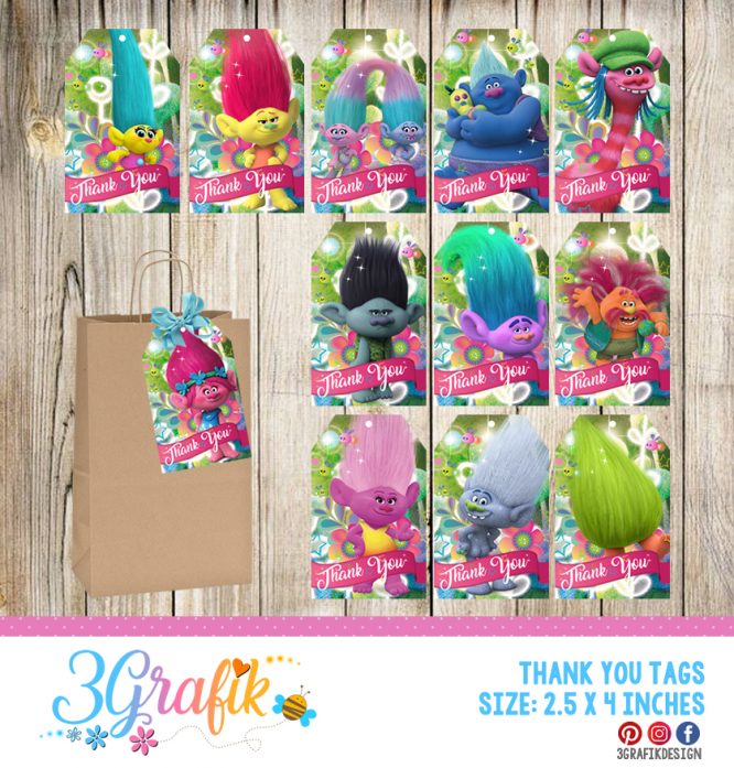 Troll – Thank You Tags – Printable