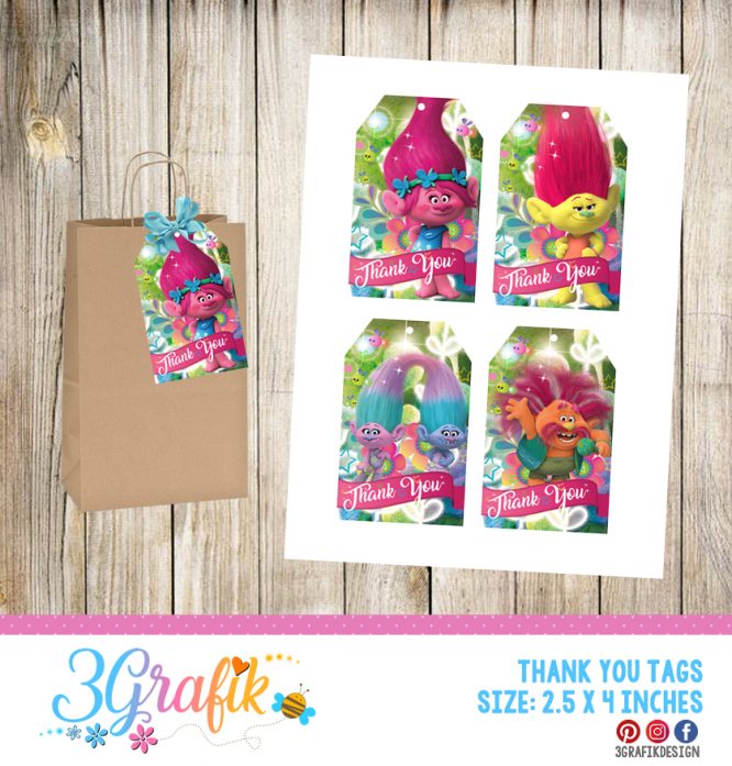 Troll – Thank You Tags – Printable - Image 2