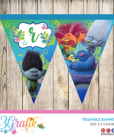 Bubble Guppies Triangle Banner – Banners and Garlands – Printable - 3Grafik