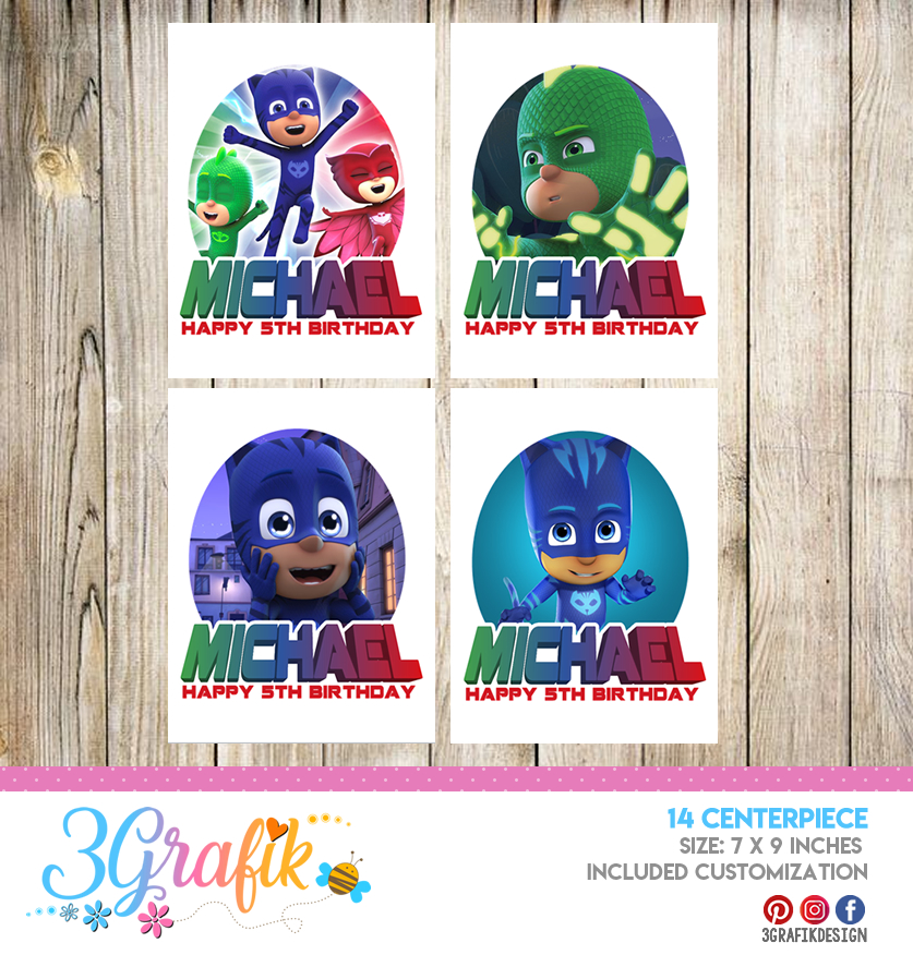 Download Pj Mask Centerpiece Printable 3grafik