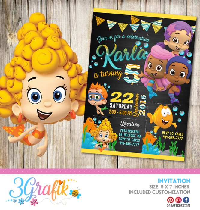 Bubble Guppies Invitation