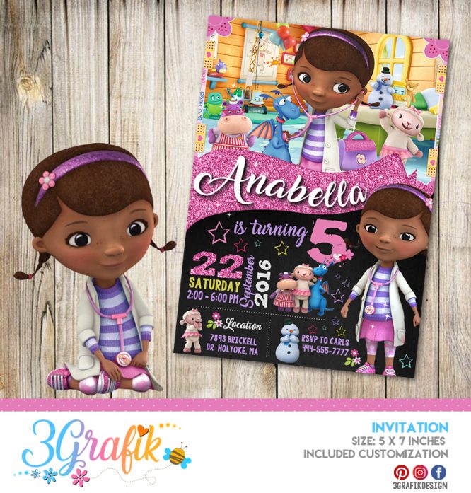 Doc McStuffins – Invitation – Printable