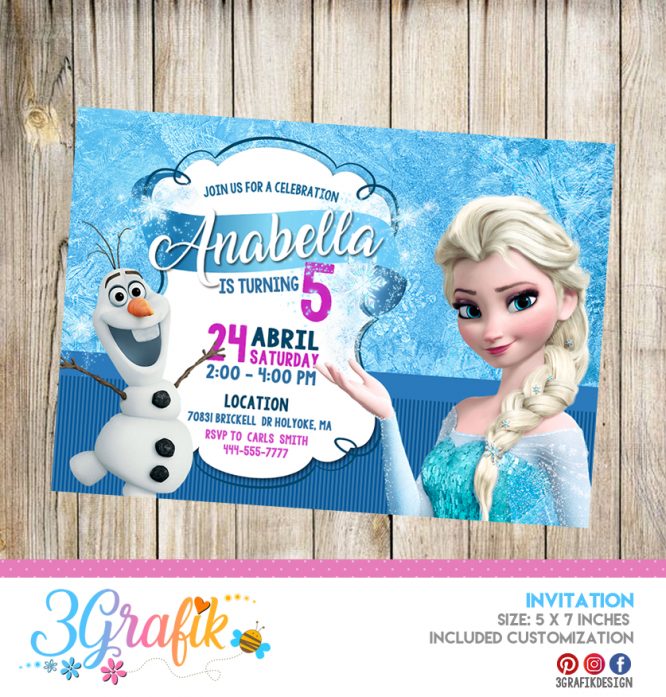 Frozen – Invitation – Printable