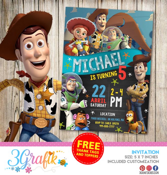 Toy Story – Invitation – Printable