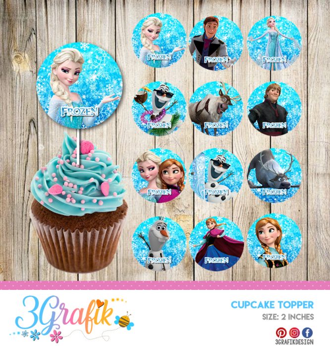 Frozen – Cupcake Topper – Printable