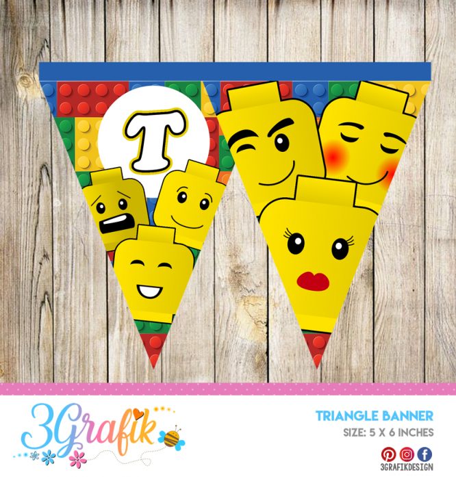 Lego Triangle Banner  – Banners and Garlands – Printable - Image 3