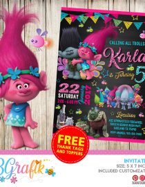 Trolls – Invitation – Printable – 3Grafik | Printable products for ...