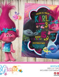 Trolls – Invitation – Printable – 3grafik 