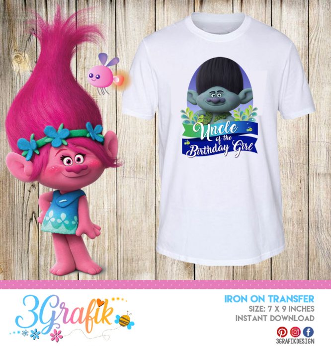 Trolls Uncle – Iron on Transfer – Printable - Image 2