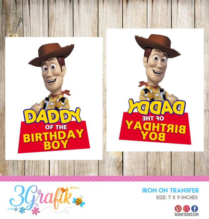 Toy Story Daddy – Iron on Transfer – Printable - Image 2