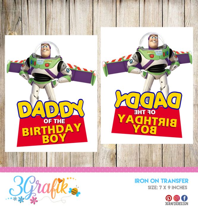 Toy Story Daddy – Iron on Transfer – Printable - Image 2