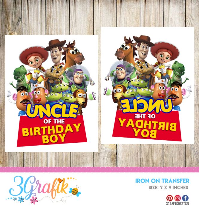 Toy Story Uncle – Iron on Transfer – Printable - Image 2