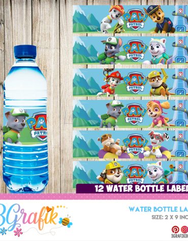 Louis Vuitton Theme Water Bottle Label available at The Brat Shack