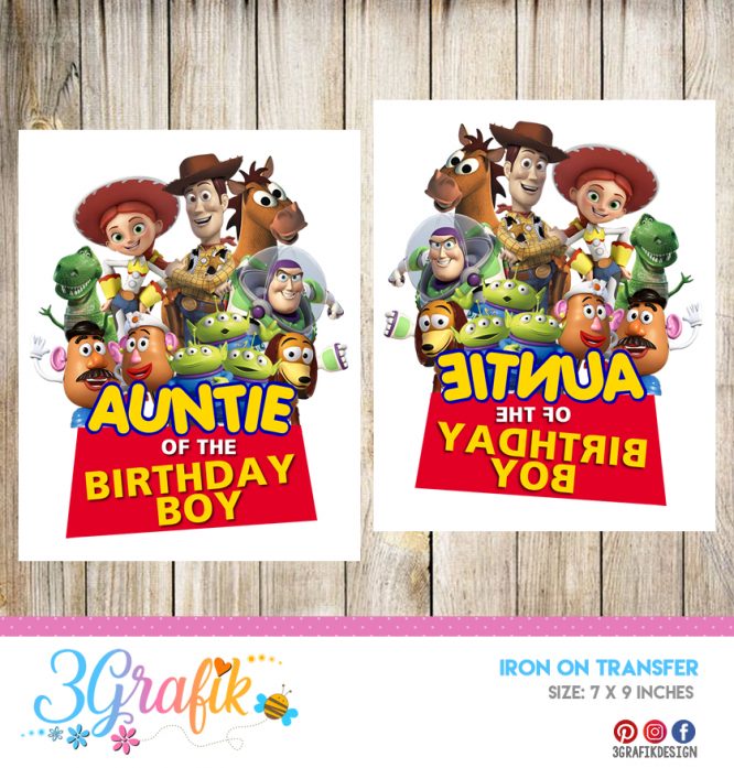 Toy Story Auntie – Iron on Transfer – Printable - Image 2