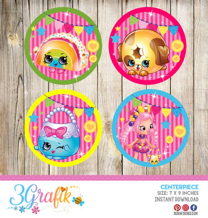 Shopkins Centerpiece Printable birthday - Image 2