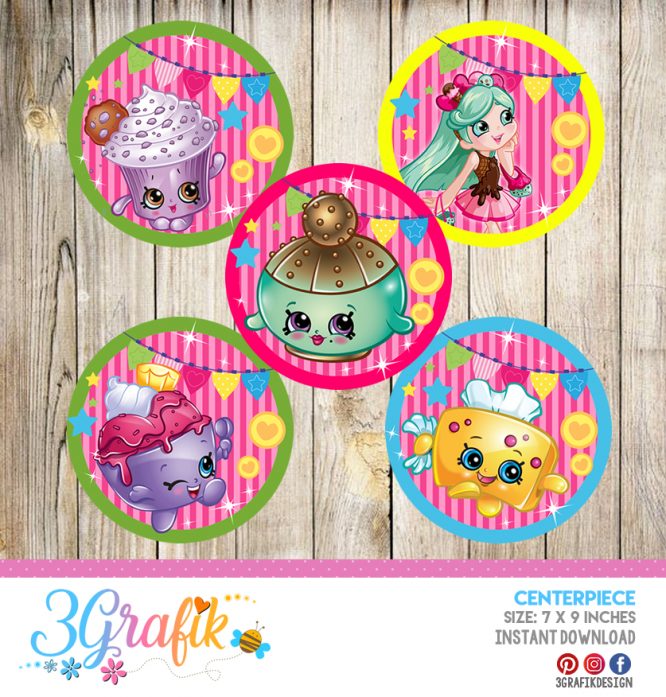 Shopkins Centerpiece Printable birthday - Image 3