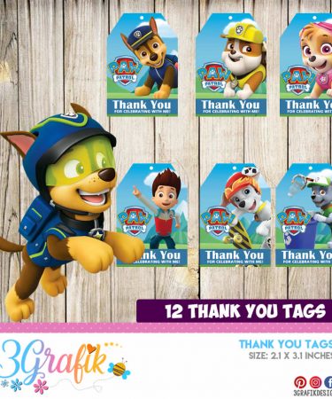 Miraculous ladybug – Thank You Tags – Printable - 3Grafik