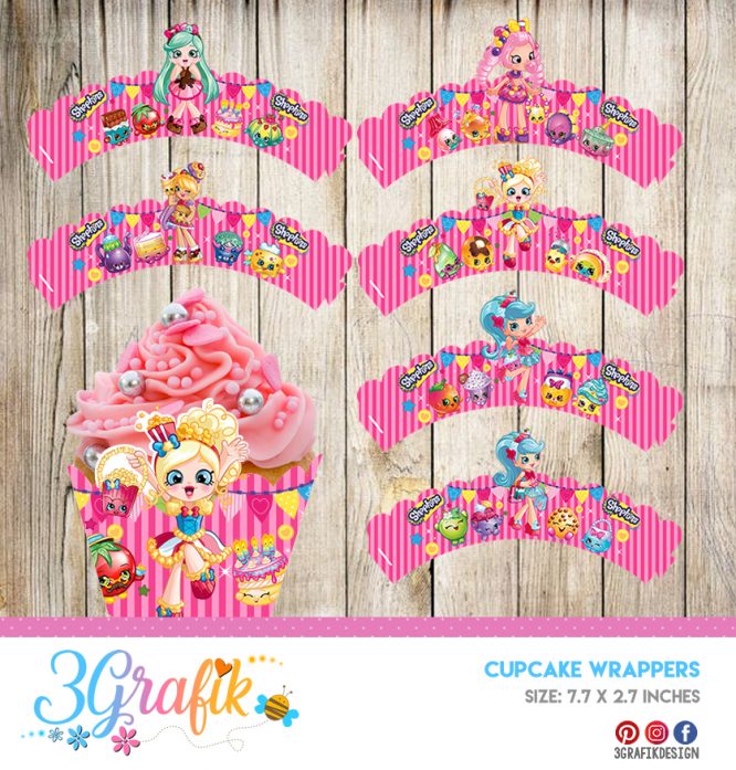 Shopkins – Cupcake Wrapper – Printable - Image 2