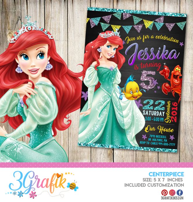 The Little Mermaid Invitation