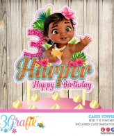 Moana Cake Topper Pennant Printable 3grafik