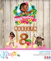 Moana Cake Topper Pennant Printable 3grafik