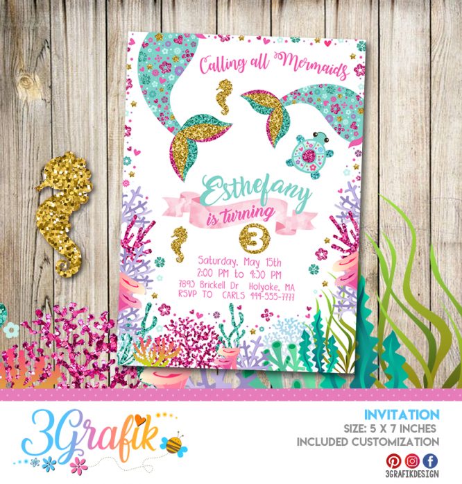 Mermaid Invitation