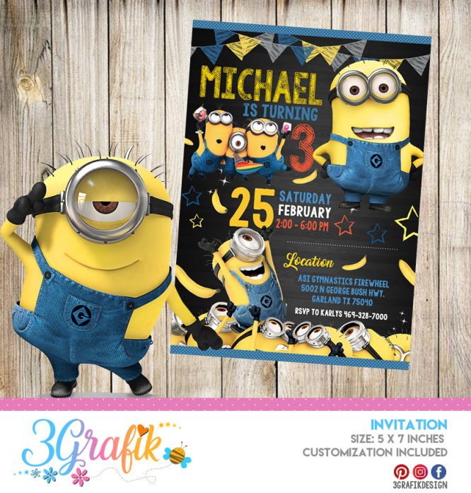 Minions – Invitation – Printable