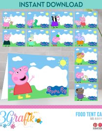 Peppa Pig Food Tent Cards Printable