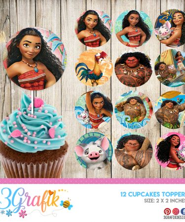 Moana Cupcakes Toppers Archives 3grafik Printable Products For Yours Party S Invitations Centerpieces Cupcakes More 3grafik