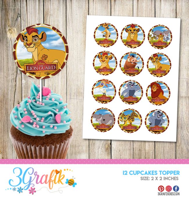 The Lion Guard – Cupcakes Topper – Printable - 3Grafik