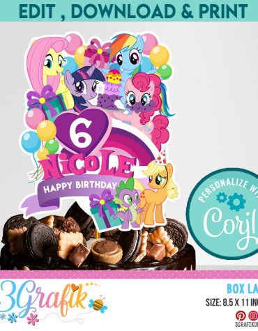 My Little Pony Cake Topper Printable