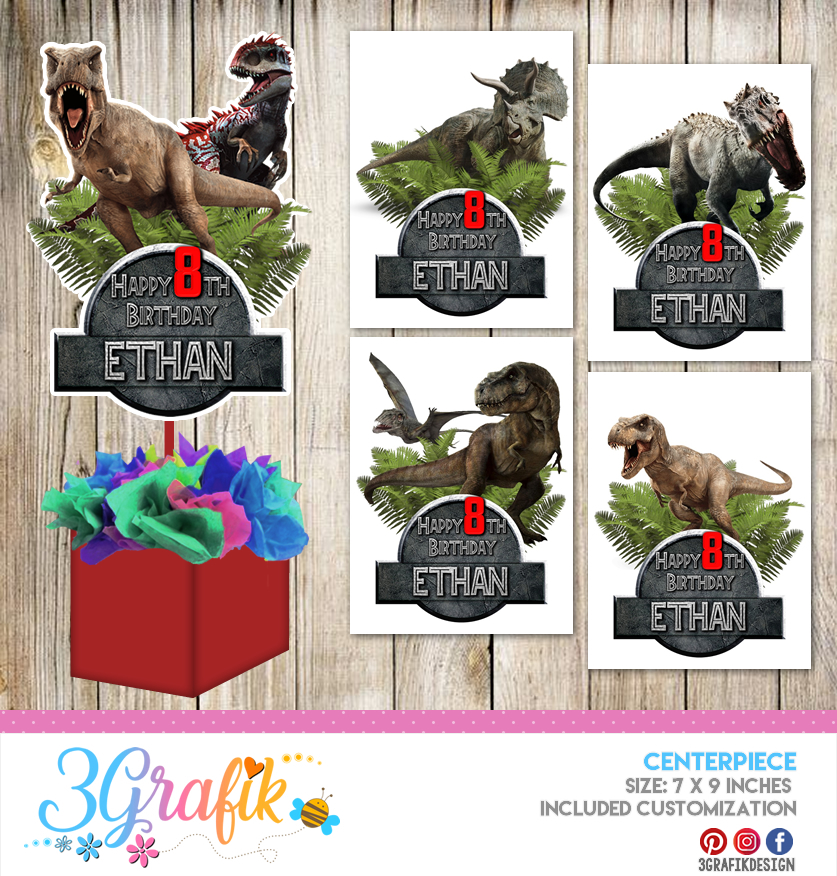 Download Jurassic World Centerpiece Edit Download And Print Party Supplies