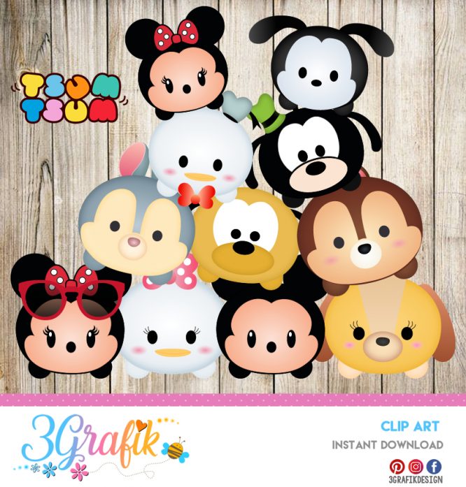 Tsum Tsum – Clip Arts – Printable