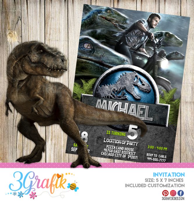 Jurassic World – Invitation – Printable