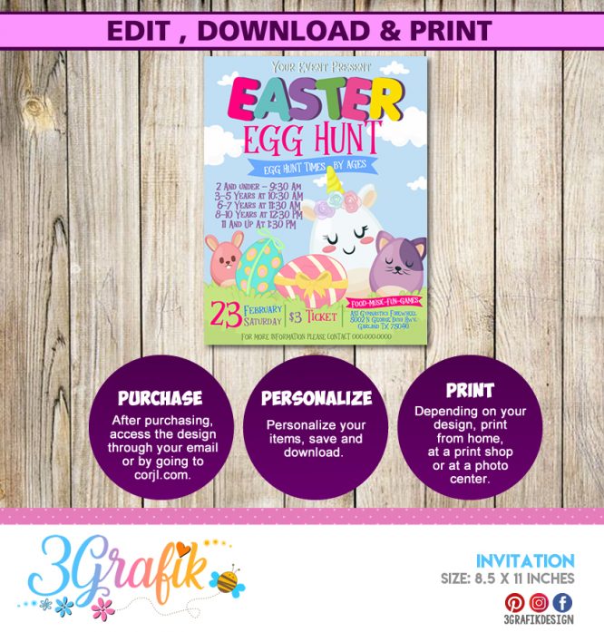 Easter Egg Hunt Flyer Invitation - Image 2