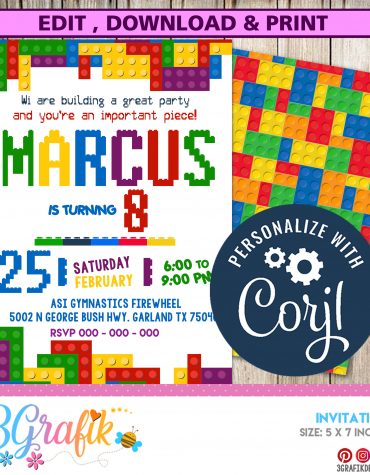 Building Blocks Invitation