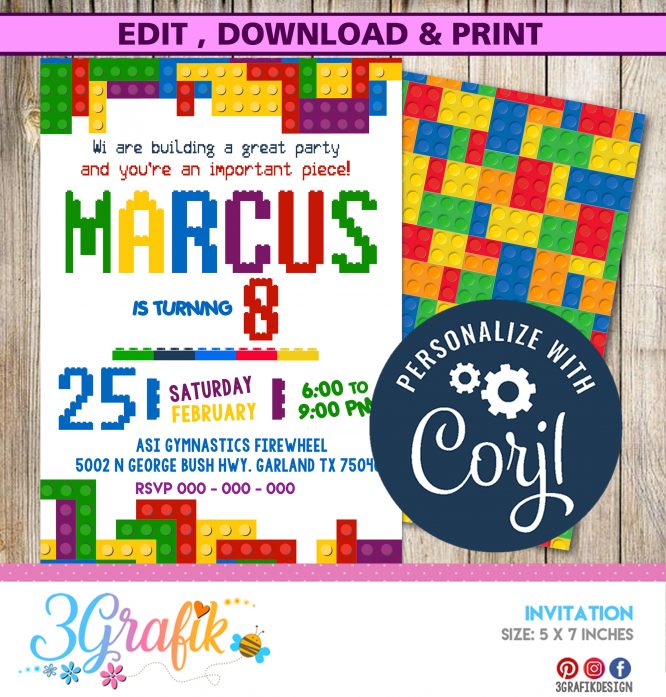 Building Blocks Invitation