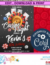 Casino Nigth Invitation