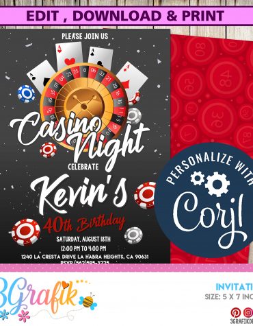 Casino Nigth Invitation