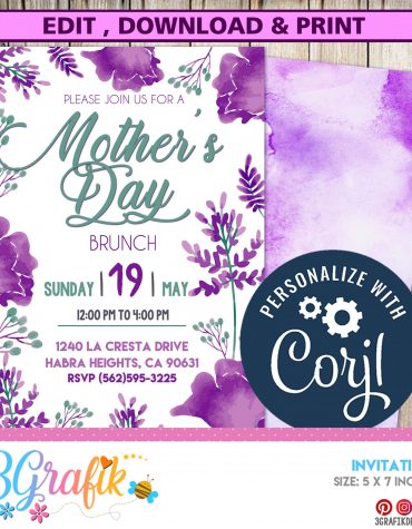 Mothers Day Brunch Invitation