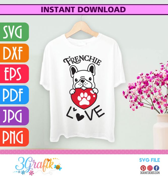 Frenchie Love - Frenchie SVG