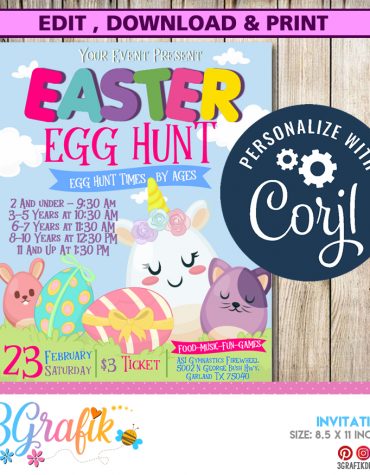 Easter Egg Hunt Flyer Invitation
