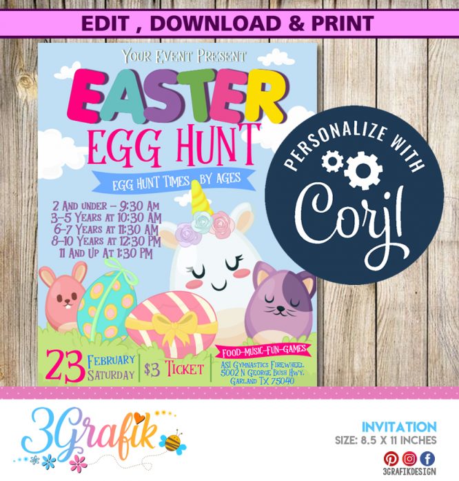 Easter Egg Hunt Flyer Invitation