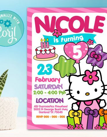 Hello Kitty Birthday Invitation