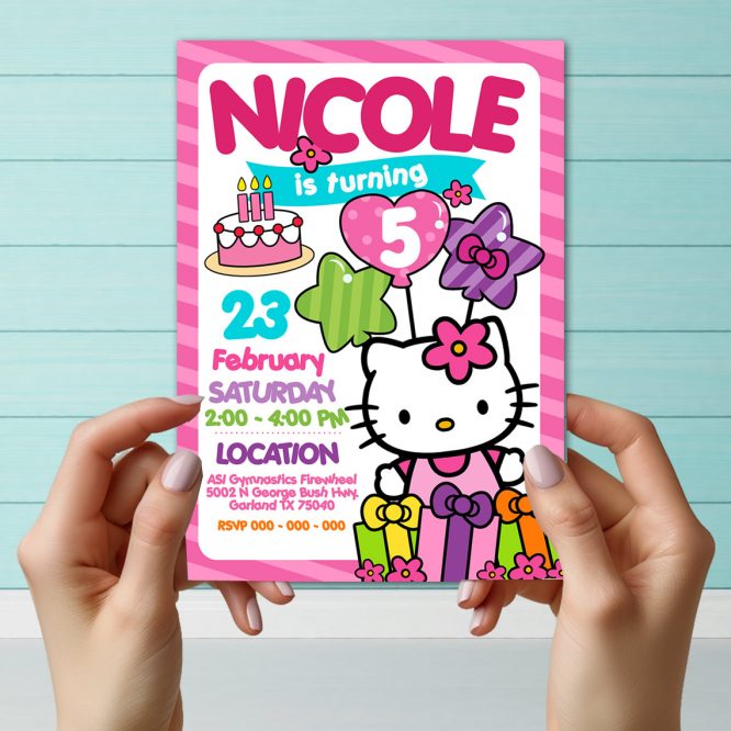 Hello Kitty Birthday Invitation