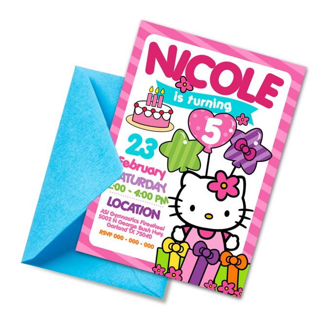 Hello Kitty Birthday Invitation