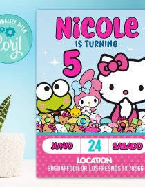 Hello Kitty Birthday Invitation