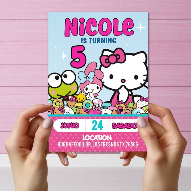 Hello Kitty Birthday Invitation