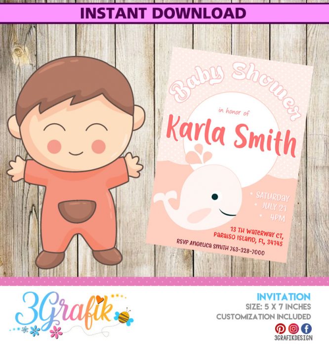 Baby Shower – Girl - Invitation – Printable